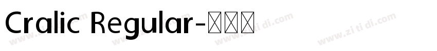 Cralic Regular字体转换